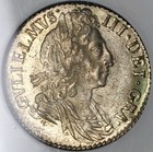 1697 Ngc Ms 63 William Iii 6 Pence Great Britain 1st Bust Silver Coin  22020501c