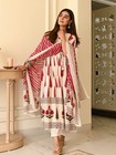 Navratri Festival Wear Kurta Palazzo Dupatta Set Indian Designer Salwar Kameez