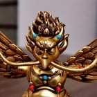 Gilded Brass Garuda Statue Double Lotus Base Buddhist Figurine Decor Ornament