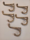 Antique Vintage Hat  Coat  Clothes  Bathroom Cast Metal Hooks Hardware Lot 5 