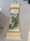 Japanese Hanging Scroll  Scenery Pine Trees Antique Asian Art