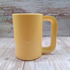 Set Of 4 Vintage Yellow Plastic Mugs Stacking Mug Coffee Unmarked Retro Mcm