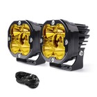 2x 3inch Amber Laser Led Driving Lights Combo Offroad Fog W  Wire Truck Suv 4x4