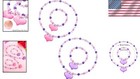 2 Pcs Girl Princess Necklace Bracelet Set Lovely Princess Heart Shape Beads Neck