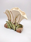 Vintage Mccoy Pottery Triple Calla Lily Vase Planter Mcm 3 Horn Bud Flower Pot