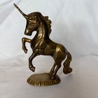 Vintage Solid Brass Unicorn Mystical Figurine Statue 7 1 2     Tall