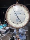 Chatillon Vintage 20 Lb Hanging Dial Scale W  Metal Scoop Pan  New York C 1930