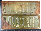 Vintage Illinois 1917 Auto License Plate Set Pair 208311 Slotted Man Cave Decor