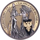 2019 Germania Allegories Britannia Rhodium   Gold Gilded 1 Oz  9999 Silver Round
