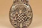 Rare Chinese Tibet-silver Copper Hand Solid Carved Bat Statue Snuff Bottle