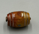 Antique Stone Barrel Pendant Charm Polished Stone