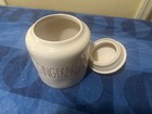 Rae Dunn Ceramic    gingerbread     8    Christmas Canister W lid By Magenta White