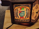 Heilemans Old Style Beer Clock Light Faux Stain Glass Vintage Sign Works Great 