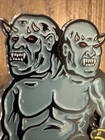 Monster Horror Pin Vintage 2 Headed Beast