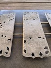 Adjustable Expandable Vintage Silver Plated Footed  Pierced Floral Trivet Stand 