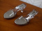 Vintage 90s Y2k 2000s Bakers Clear Vinyl Lucite Mule Heels Size 7 5 Size 8