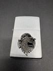 Zippo Eagle Emblem Lighter Unisex Os Silver Excellent 2000 Brushed Chrome Usa