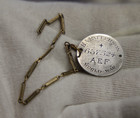 World War 1 Nurse s Id Coin On Gf Chain  partial broken 