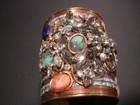 Women s Donna Marie Bracelet Cuff Copper Western Bling Turquoise Kachina Cross