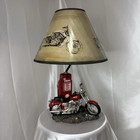 Vintage   Retro Style Red Motorcycle Desktop Table Lamp 19  Tall
