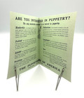 Vintage Puppeteers Of America Membership Brochure Houston Tx Puppet Theater