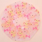 2pcs Women Waterproof Elastic Shower Bathing Salon Hair Head Cap Hat Dot Cartoon