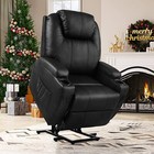 Electric Power Lift Recliner Chair Pu Leather Heated Vibration Massage Sofa