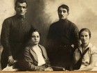 1932 Young Couples Men Women Group Portrait Soviet Vtg Snapshot Photo Original