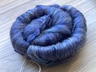Wool Roving Fiber Nebula Grove Blue green Recycled Yarn Mix Spinning   Felting