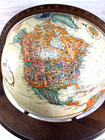 Vintage 1980 s Replogle 12  Dimensional World Classic Series Globe-wood Stand