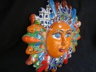 Talavera Sun And Moon Face Mexican Pottery Folk Art Hand Painted Home Decor 12 
