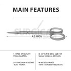 Iris Scissors Straight 4 5  Dental Veterinary Surgical Instruments German Grade