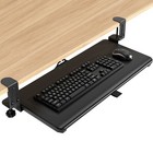Keyboard Tray Under Desk  Pull Out Keyboard Tray With C Clamp Mount  25 6  X 13