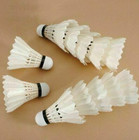 12 Pcs White Feather Birdies Badminton Ball Shuttlecocks Sport Training Train