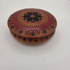 Vintage Painted Folk Art Wooden Trinket Box