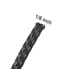 10 Ft 1 8  Expandable Braided Cable Sleeving Pet Cable Management Black