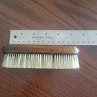 Antique Victorian Clothes Brush Wood Natural Bristles Brass Mount Gentleman Vale