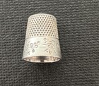 Sterling Silver Antique vintage Mkd Ketchum Mcdougall Silver Sewing Thimble Sz 7
