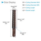 Mt2 Morse Taper Reamer H8 6 Flutes Steel For Aluminum  Copper  Plastic 2-pieces