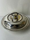 Vintage Silver Plate Edwardian Era Round Lidded Serving Platter