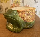 Vintage Ceramic Turtle Planter Vase  Figurine Retro Cottagecore