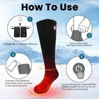 Heated Socks Rechargeable Electric Battery Heating Socks For Men Medium Black