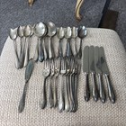 Gorham Silver Plate Flateware Set Gm Co Ep Pat 1914 Vintage 31 Pieces  w 