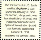 Space Exploration First Us Satellite Mnh Us Postage Stamp 33 Cents Scotts 3187d