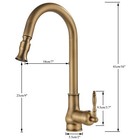 Vintage Brass Antique Bronze Kitchen Sink Faucet With Pull Out Sprayer Mixer Tap