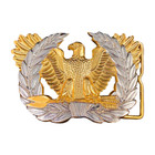     us Military Army Warrant Officer Eagle Rising Silver   Gold Tone Belt Buckle