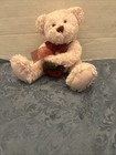 First And Main Plush Doll Figure Fiona Teddy Bear Holding Red Rose Soft Toy