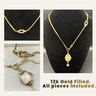 Vintage 12k Gold Filled Pocket Watch Chain Fob  Swivel Dog Clip  O-ring  Pendant