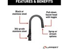 Lippert 2021090602 Pull-down Faucet - Black Matte