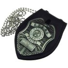 Resident Evil Stars Dep Raccoon Police Dep Grey Badge With Leather Holder